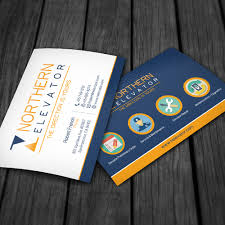 Available in a variety of professional designs. Northern Elevator Business Card Custom Design Business Card Contest 99designs