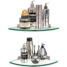 Browse wood, metal and glass bath wall shelves in different styles to enhance your bathroom. Amazon Com Geekdigg 2 Pack Glass Shelf Corner Shower Caddy Shelf Basket Shampoo Holder Organizer No Drilling Adhesive Wall Mounted Bathroom Shelf With Aluminum Brackets Home Kitchen
