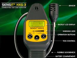 Gas leak detector with 18 in. Combustible Gas Leak Detector Sensit Hxg 3