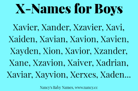 X Names For Baby Boys Baby Names Boy Names Start With X Baby Girl Names