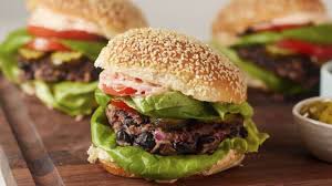Black Bean Burger Pioneer Woman Black Bean Burgers With Tomato Lime Mayo With Amanda Freitag In 2020 Food Network Recipes Veggie Burger Bean Burger