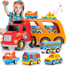Amazon.com: Nicmore Carrier Truck Toddler Toys Car: Transport Toy for 1 2 3  4 Year Old Boys Girls 18 Month 5-in-1 Kid Playset Gifts for Preschool  Birthday Christmas : Toys & Games