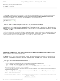 Se puede sincronizar con su dispositivo móvil. Descargar Whatsapp Para Windows 7 Whatsapp Para Pc 2020 Pdf Pdf Windows 7 Microsoft Windows