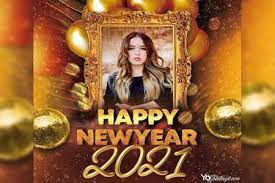 Cheers Champagne New Year 2021 Greeting Cards Maker Online Online Photo Frames New Year Greeting Cards Greeting Card Maker