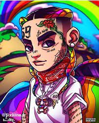 Both his forearms are also covered in a tattoo of a pattern of the number 69. Manifique Dessin May Tekashi69 Scumgang Tr3yway Stoopid Fuckintr3y Best Cartoon Wallpaper Rapper Art Simpsons Art
