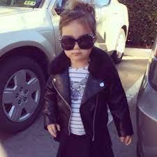 Faux Fur Leather Jacket And Sunglasses Diva Toddler Fur Leather Jacket Kids Fashion Fashion