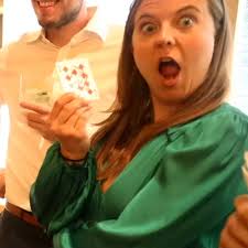 Messing with the owner of Worldwide Wine And Spirits, Mark Hein, at The Big  E (2024). 🤭 . . . . . . . . #BigE #WorldwideWineAndSpirits #MarkHein  #Bicycle #cards #card #magic #magician #TheMagicians #SuitAndTie  #SuitAndTieMagic #BrandonWilliams #TheBigE