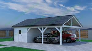 Wiata Garazowa Z Pomieszczeniem Gospodarczym Blanca Ogrodolandia Pl Shed Carport Sheds Building A Shed