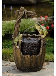 Free shipping* on all outdoor fountains. Pot And Frog Water Fountain Water Fountains Outdoor Barrel Fountain Water Fountain