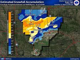 These averages don't show how different from one year to the next the amount of snow that kansas city gets. Nws Tulsa On Twitter Estimated Snowfall Accumulation Across E Okwx And W Arwx Using A Combination Of Radar Precipitation Estimates And Your Snowfall Reports As Of 5 45 Pm Today Note That Snow