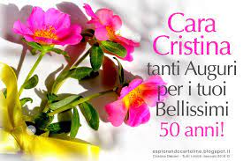 Cdb Cartoline Per Tutti I Gusti Cartolina Cara Cristina Tanti Auguri Per I Buon Sabato Cartoline Auguri Di Buon Compleanno