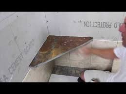 How To Tile A Shower Shower Bench Installation The Tile Shop Youtube Shower Bench Shower Seat Shower Tile