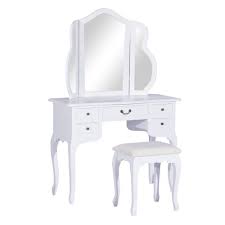 5% coupon applied at checkout. Black Homcom Luxury Wooden Vanity Dressor Set Dressing Table And Stool Make Up Furniture With 3