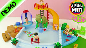 Playmobil Freibad Mit Rutsche Deutsch Demo Mit Babybecken Julians Nachster Ausflug Spiel Mit Mir Youtube