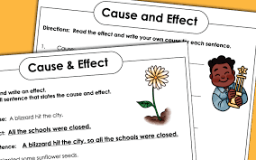 Read the following text carefully. Cause And Effect Worksheets