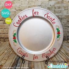 Download Cookies For Santa Free Svg Cut File Plate Design