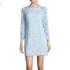 Shoshanna Dresses Shoshanna Light Blue Lace Shift Dress Poshmark