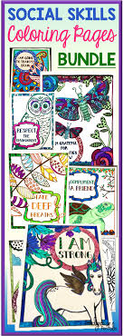Social Skills Character Education Coloring Pages Posters Bundle There Are 20 Different Zen Colo Social Skills Fun Education Character Education Activities