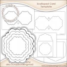 Over 75 free envelope templates. Scalloped Card Insert Envelope Template Cu Ok 3 00 Scrapbookingmad Com