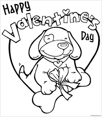 48k.) this 'valentines puppy coloring pages' is for individual and noncommercial use only, the copyright belongs to their respective creatures or owners. Happy Valentine S Day For Puppy Coloring Pages Valentines Day Coloring Pages Coloring Pages For Kids And Adults