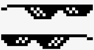 8 bit pixel mosaic glasses. Deal With It Glasses Thug Life Sunglasses 2400x1173 Png Download Pngkit