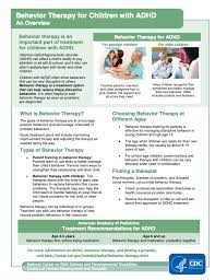 Finding the right adhd treatment, including medication (both stimulant and non stimulant options), therapy, and. Behavior Therapy For Children With Adhd Chc Edrev
