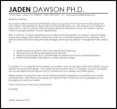 Aeronautical Engineer Cover Letter Sample Cover Letter Templates Examples