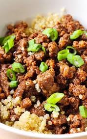 15 Minute Quinoa And Korean Beef Bowl Recipe Recipes Food Healthy Dinner