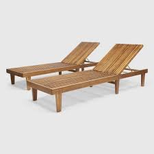 2pk Nadine Wood Patio Chaise Lounge Chair Teak Christopher Knight Home In 2020 Lounge Chair Outdoor Patio Chaise Patio Chaise Lounge