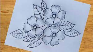 Easy flowers to draw from every angle. Flower Design Drawing With Pencil How To Draw Flower Designs Flower Designs Drawing Flower Designs Youtube