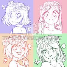 Ych Auction Headshots Cute Flower Girls Closed By Rumay Chian 609182287073978439 Anime Poses Reference Drawing Reference Poses Art Reference Photos I have seriously, no idea how much i sped this up d: ych auction headshots cute flower