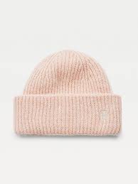 Maybe you would like to learn more about one of these? Alpaca Wool Blend Rib Knit Beanie Pink Tommy Hilfiger