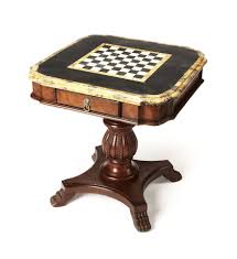 Butler Furniture Fossil Stone Chess Game Table Chess Table Stone Game Table Games