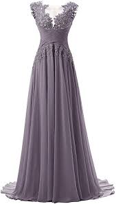 Dresstells Damen Lang Chiffon Promi Kleider Maxi Abendkleider Grau Grosse 46 Amazon De Bekleidung Promi Kleider Abendkleid Brautjungfernkleid