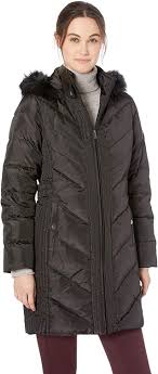 Larry levine women's long down coat with side tabs and hood. Ù…ÙƒØ§Ù† Ø£Ù‚Ø³Ù… Ø¨Ø§Ù„ØªØ³Ø§ÙˆÙŠ Larry Levine Coat Abdullaheas Com
