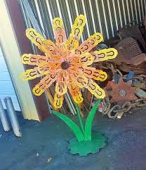 Flowers metal wall art, metal wall sculpture, metal wall decor, modern flower art, sucullent metal sign,outdoor wall art, gift, cactus set. Hand Made Metal Flower Outdoor Sculpture Garden Decor By Metal Art At Recycled Salvage Design Custommade Com