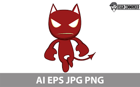Download Cat Red Devil Character Design Vector Graphic By Designcommander62 Creative Fabrica SVG Cut Files