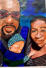 After some while something hand drawn. A3 crosshatch and acrylic paint