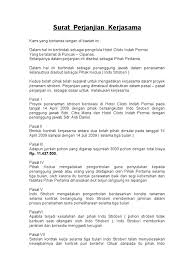 Selain itu, dibuat menggunakan format yang baik dan benar. Surat Perjanjian Kerjasama