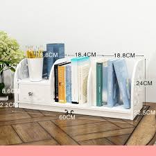 Creative Home Office Decorative Bookends Book Holder Carved Wooden Desk Organizer Shelf Storage Rack Wooden Desk Organizer Desk Organization White Wooden Desk