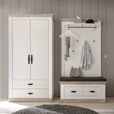 Garderobe standgarderobe dielengarderobe kompaktgarderobe flurmöbel selene iv. Garderobe Flurencina Im Landhausstil In Weiss Und Piniefarben