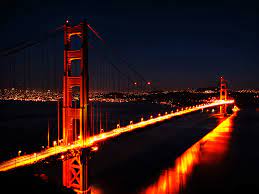 Shutter speed 2.6 seconds, aperture f/5.6, iso 100. Golden Gate Bridge Night Wallpapers Top Free Golden Gate Bridge Night Backgrounds Wallpaperaccess