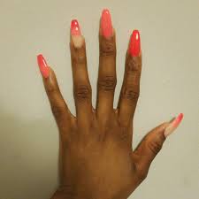We've rounded up 40 of the best acrylic nails coffin interested in a chic, statement nail look? 3 Toned Coral Reef Coffin Hard Gel Set Nikki Nice Nails Facebook
