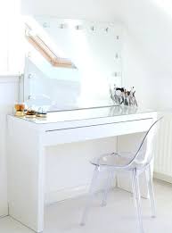 Ikea Mlam Dressing Table With Ghost Chair And Hollywood Mirror In 2020 Ikea Vanity Ikea Makeup Storage Ikea Malm Dressing Table