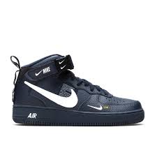 Nike Air Force 1 Mid 07 Lv8 White Black Tour Yellow Pin On Airforces