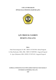Contoh latar belakang untuk proposal produk kerudung : Proposal Ipteks Bagi Produk Ekspor Ibpe Fashion