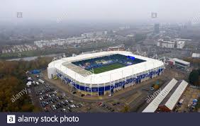 The plans will see 8,000 new seats installed in the east stand, taking the capacity up to 40,000. Leicester City Football Club King Power Stadium Stockfotografie Alamy