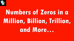 Protekli vikend obeležile su tenzije oko kobasica. Number Of Zeros Milion Bilion Trilion And More How Many Zero In Crore Youtube