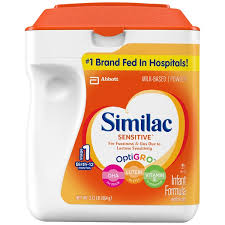 Similac Sensitive Similac Sensitive For Fussiness And Gas Infant Formula Powder Canister 2 13 Lb Instacart