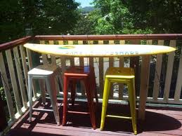 Pub Height Patio Furniture Beach Cottage Decor Beach House Decor Surfboard Decor